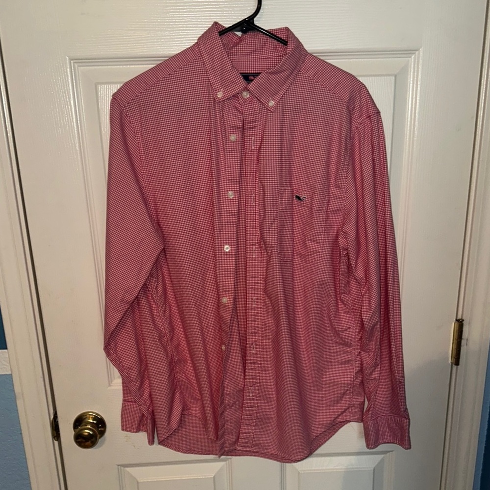 Vineyard Vines Red Casual Button Down Shirt